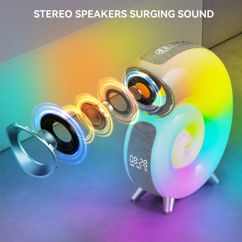 Conch-Shaped Smart Light with App Control & Bluetooth Speaker – Modern LED Lamp for Home Decor