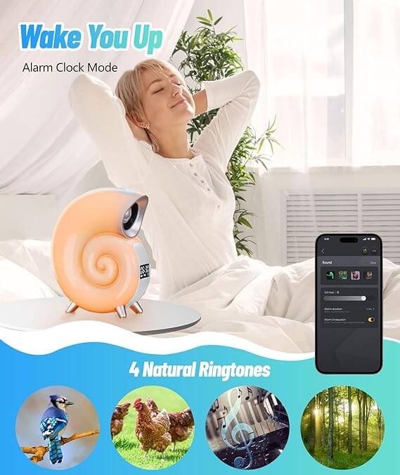 Conch-Shaped Smart Light with App Control & Bluetooth Speaker – Modern LED Lamp for Home Decor