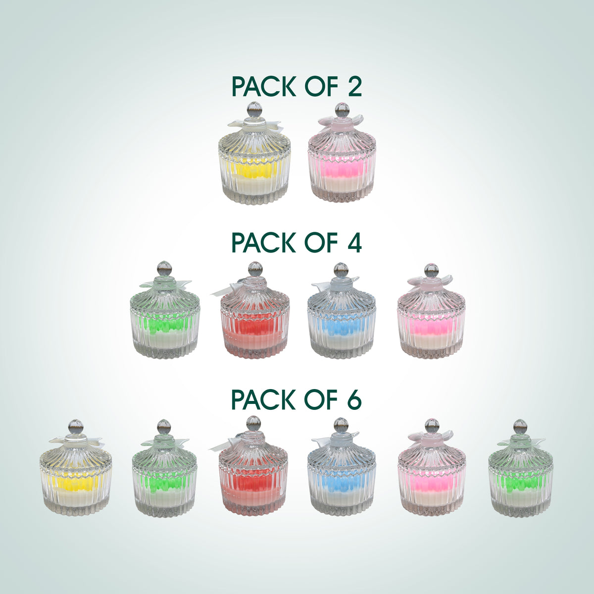 Decorative Glass Scented Candle with Lid