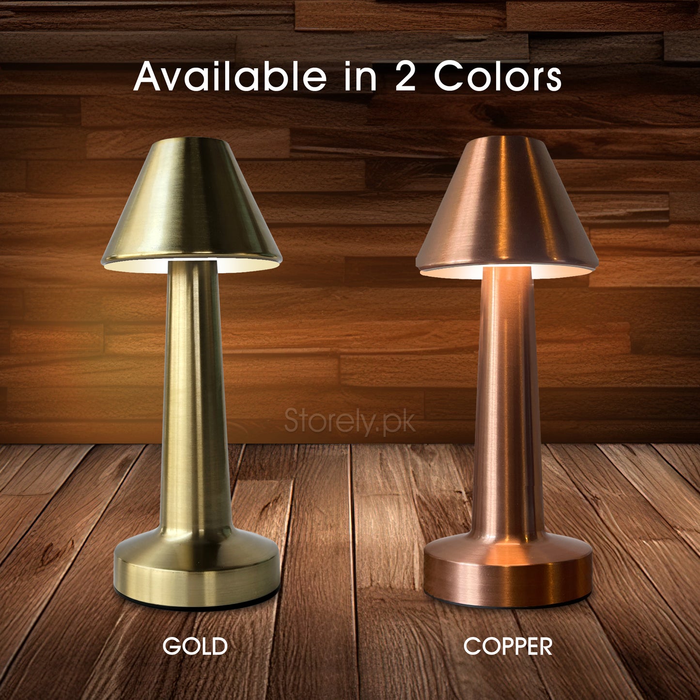 Truncated Cone Shape Retro Style Minimalist Touch Sense Lamp - Rechargeable Cordless Compact USB LED Table Lamp for Modern Decor and Perfect Ambience