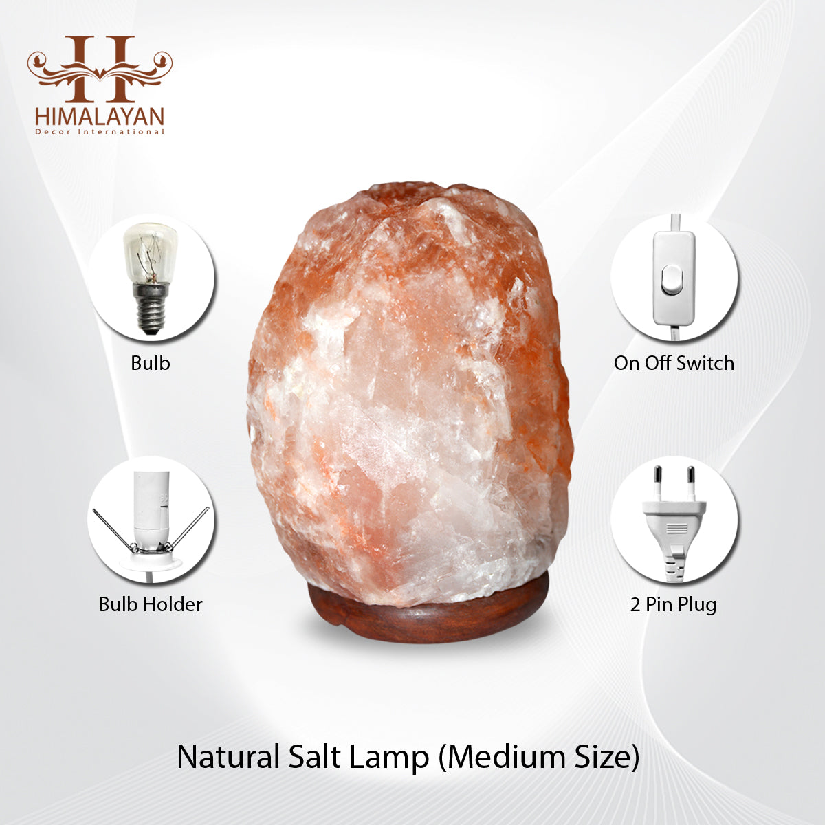 Pure Himalayan Natural Salt Lamp (Medium Size)