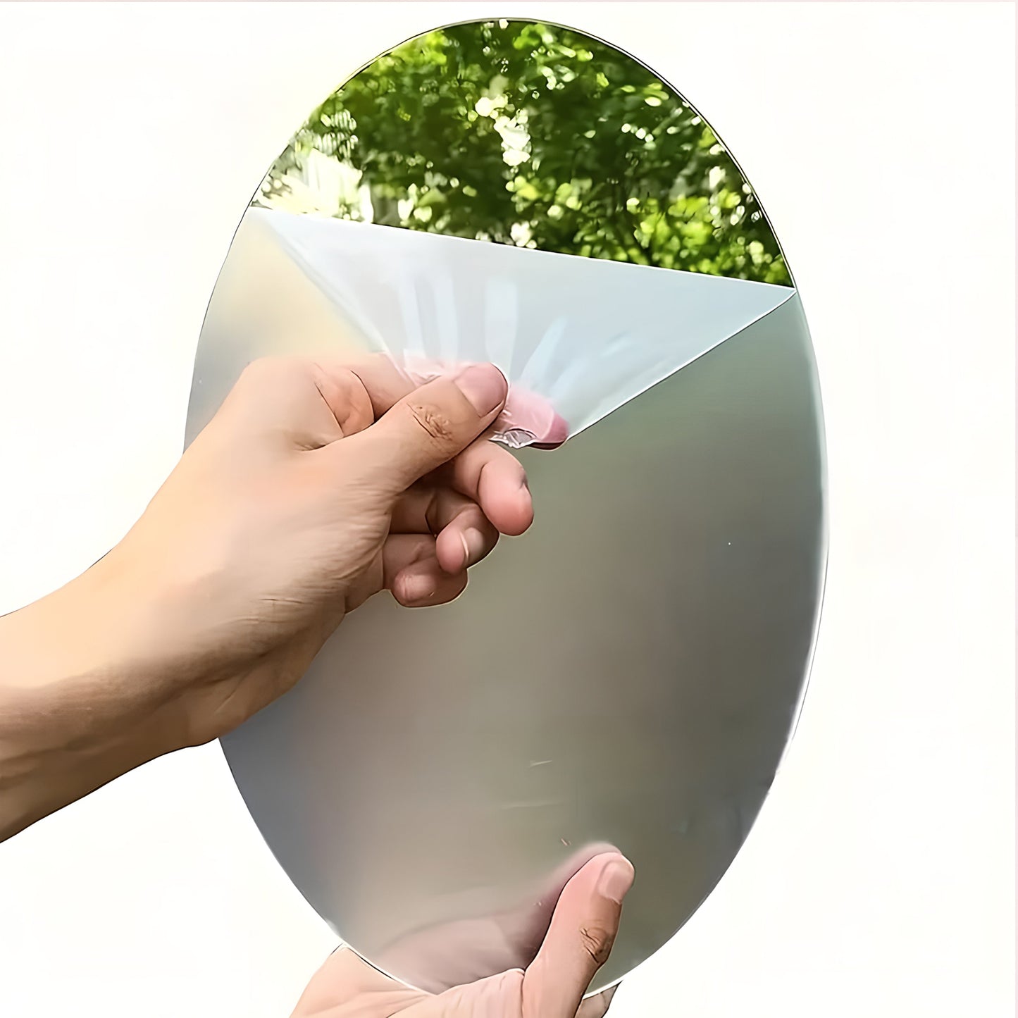 Wall Mirror Stickers – Oval, Square & Wavy Designs