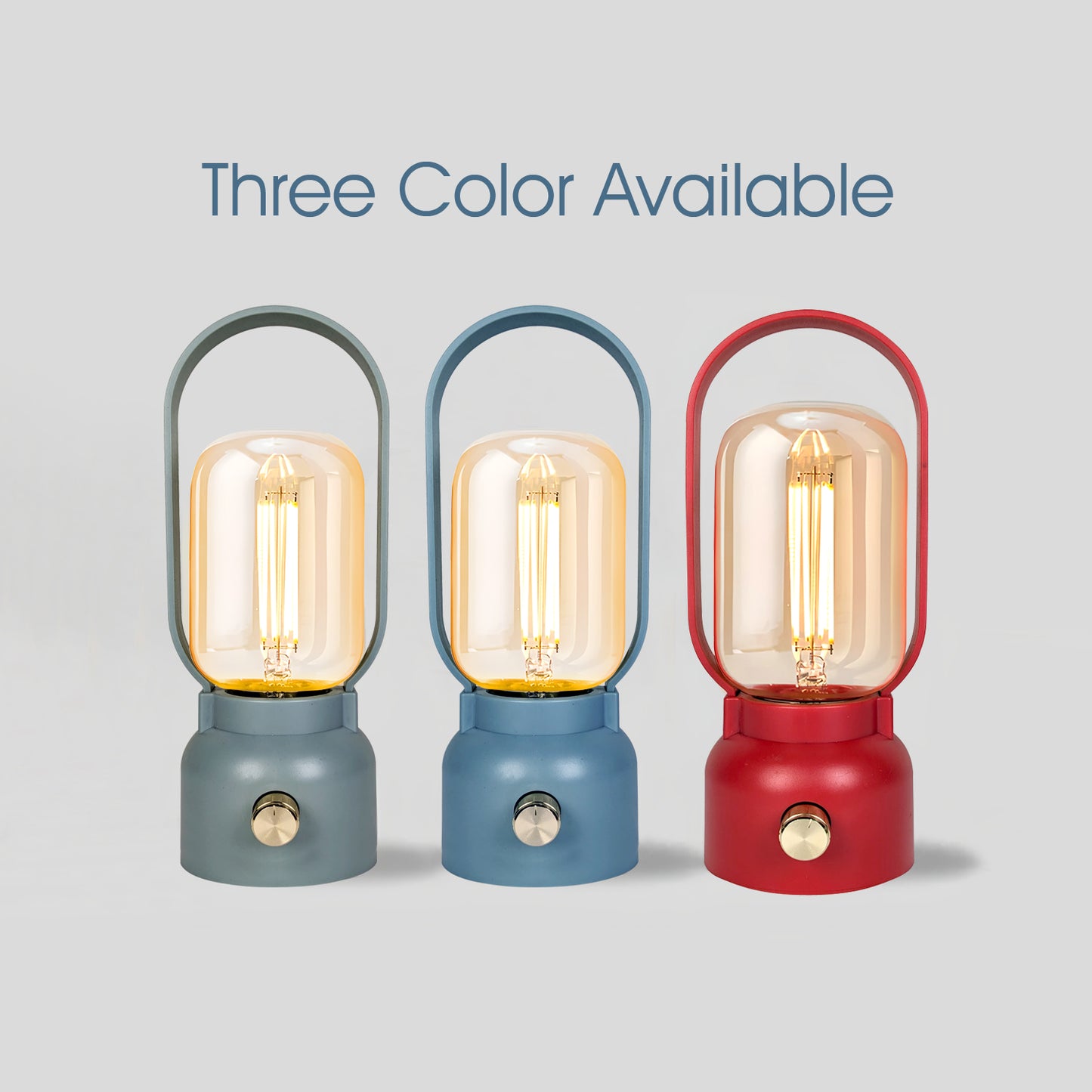 Vintage-Style Dimmable LED Lantern Lamp – Portable Rechargeable Table Light
