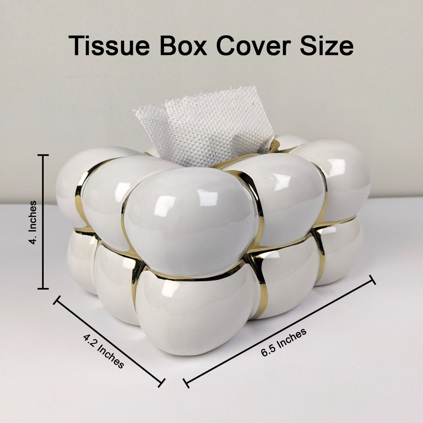 Elegant Ceramic Tissue Box – Modern Decorative Holder