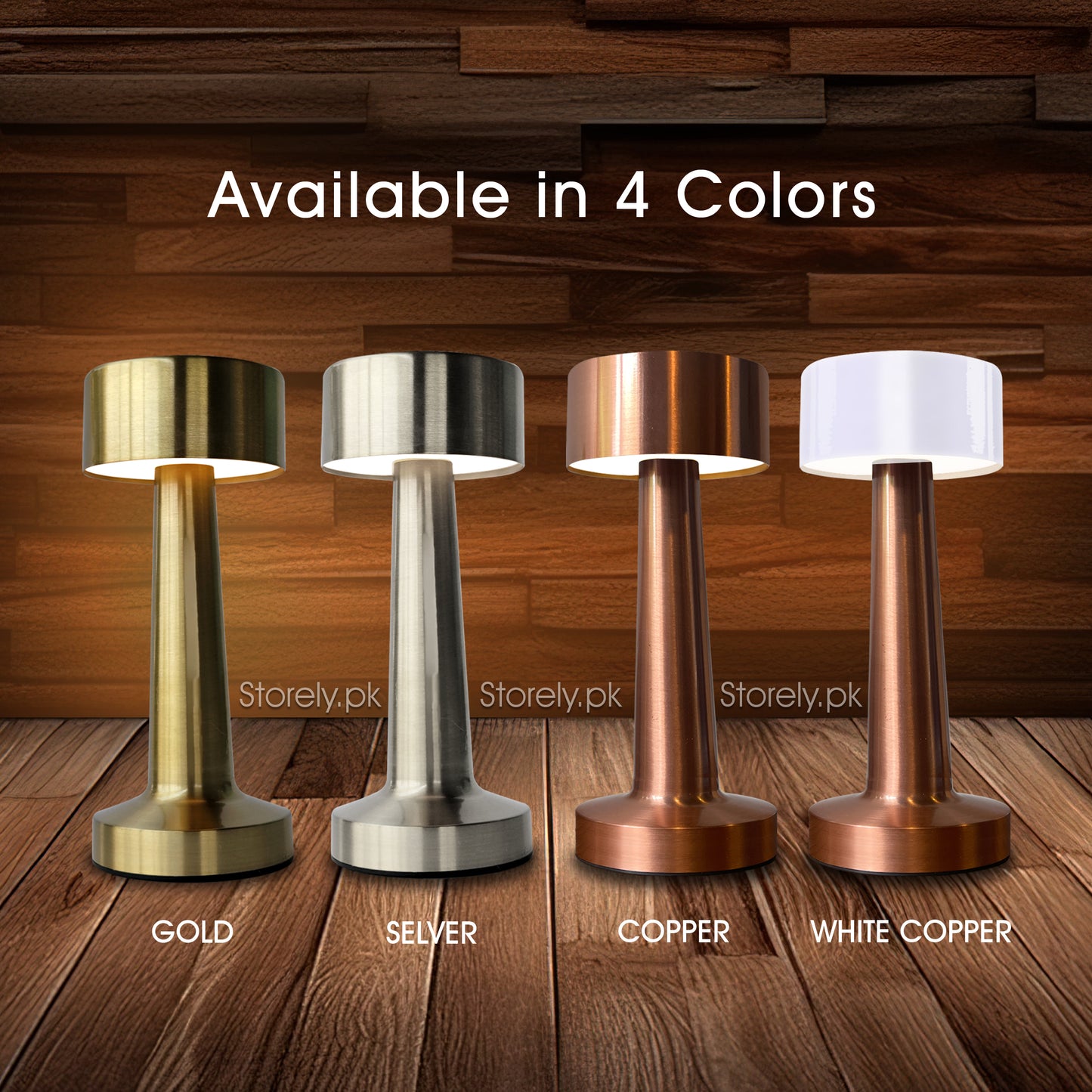 Dumbbell Shape Retro Style Rechargeable Metal Touch Lamp - USB Charge LED Light for Modern Spaces and Restaurants
