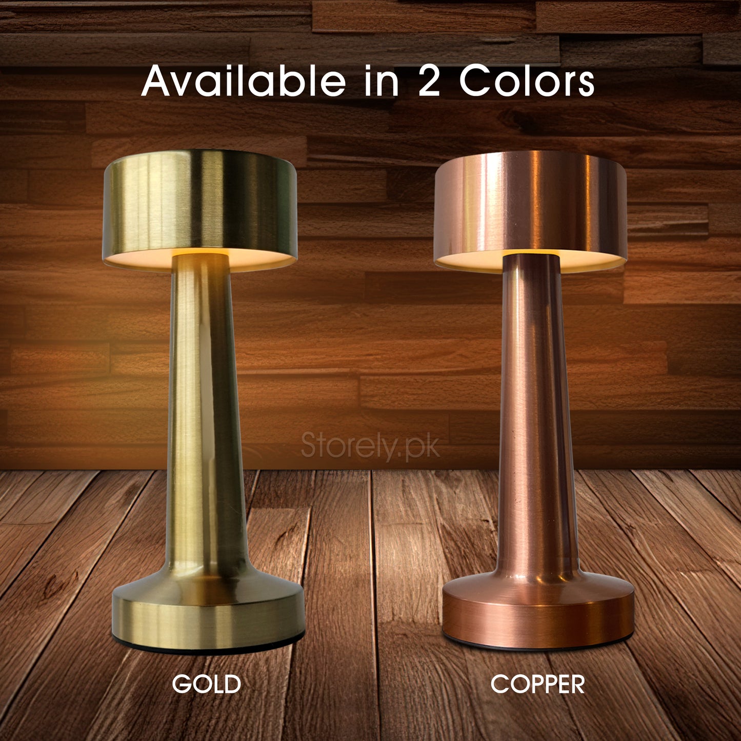 Dumbbell Shape Retro Style Rechargeable Metal Touch Lamp - USB Charge LED Light for Modern Spaces and Restaurants