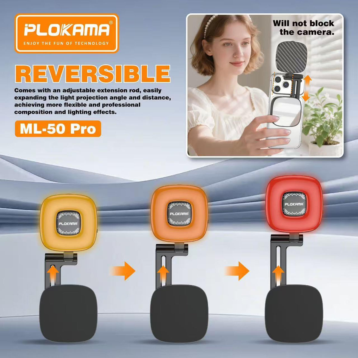 ML-50 Pro Plokama RGB LED Fill Light