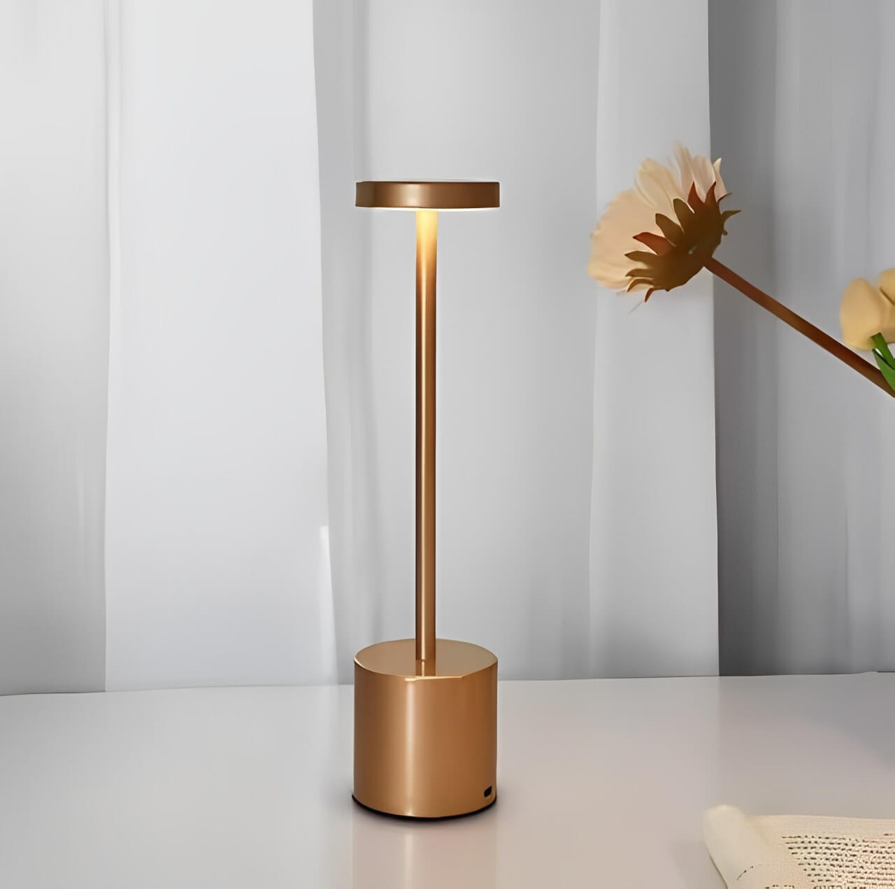 Metal Lamps Collection - Retro Style Rechargeable Metal Touch LED Lamps for Modern Spaces and Restaurants