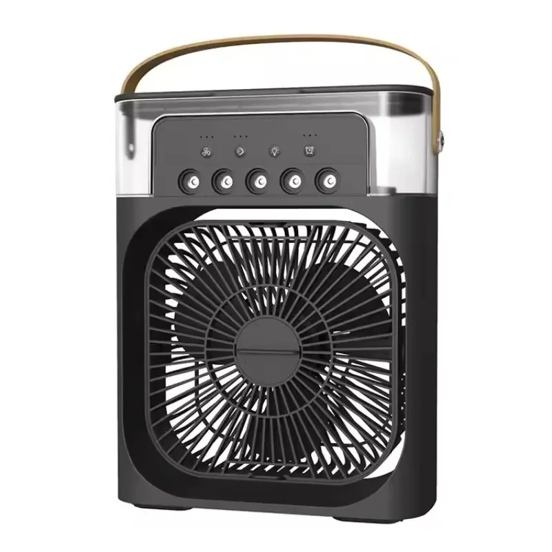Portable Mini Air Cooler Fan with Mist – Ultra-Quiet Cooling Fan with Water Tank & Night Mode