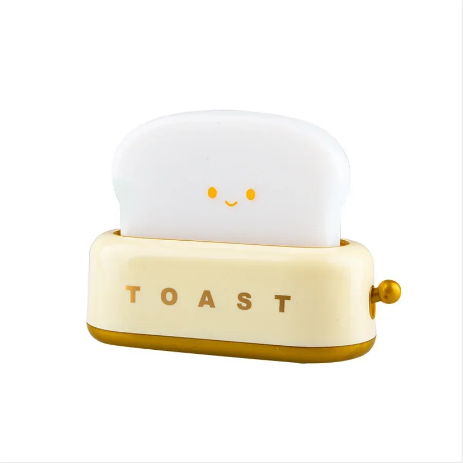 Cute Toast Night Light – Dimmable LED Bedside Lamp