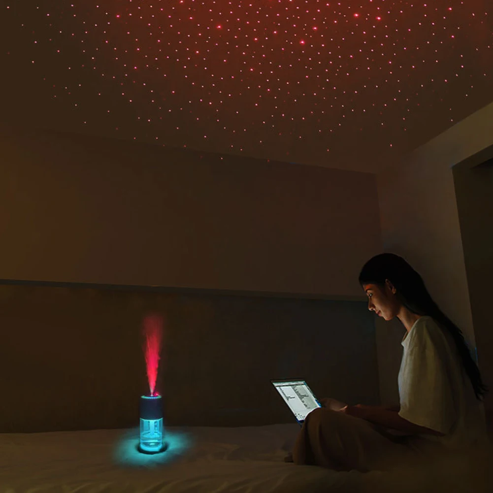 LED Galaxy Mist Humidifier – Ultrasonic Cool Mist with Starry Light Projection