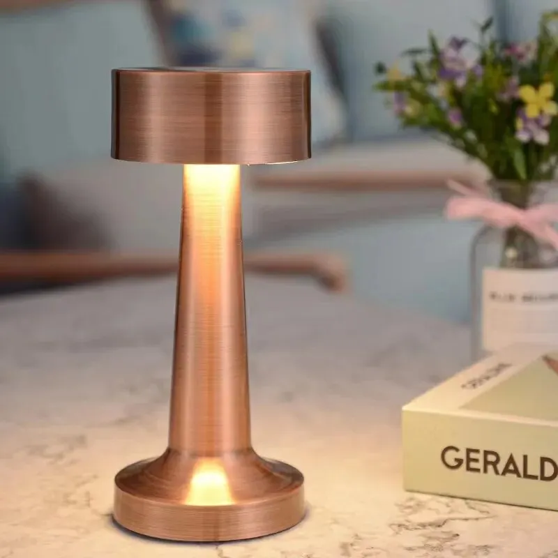 Metal Lamps Collection - Retro Style Rechargeable Metal Touch LED Lamps for Modern Spaces and Restaurants