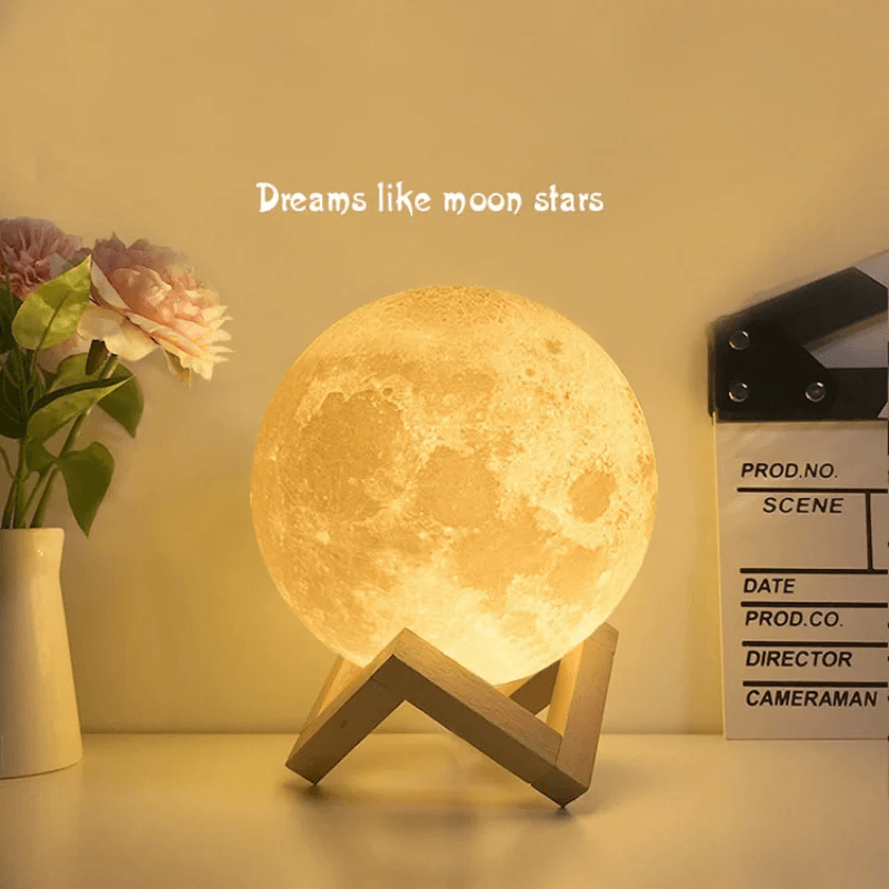 USB Charging Touch Remote Control Moon Lamp (16 Colors)