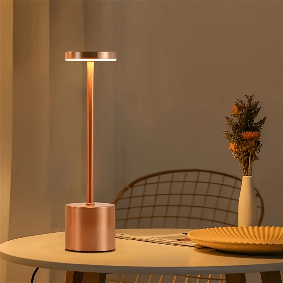 Metal Lamps Collection - Retro Style Rechargeable Metal Touch LED Lamps for Modern Spaces and Restaurants
