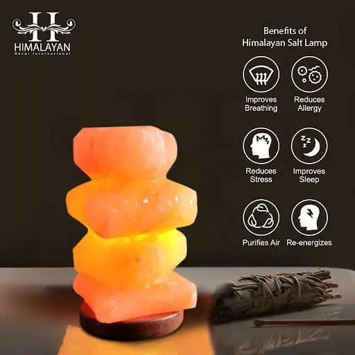 Pebble Tower Salt Lamp