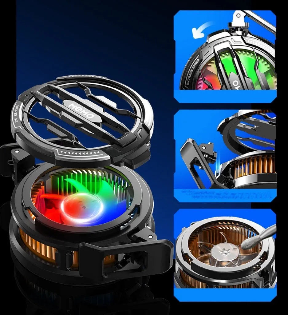 MEMO CX07 RGB Semiconductor Phone Game Cooler Mobile Cooling Fan For Gaming