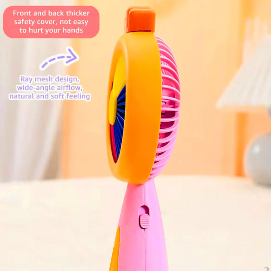 Mini Handheld Rechargeable Fan – Cute Portable Cooling Fan for Kids