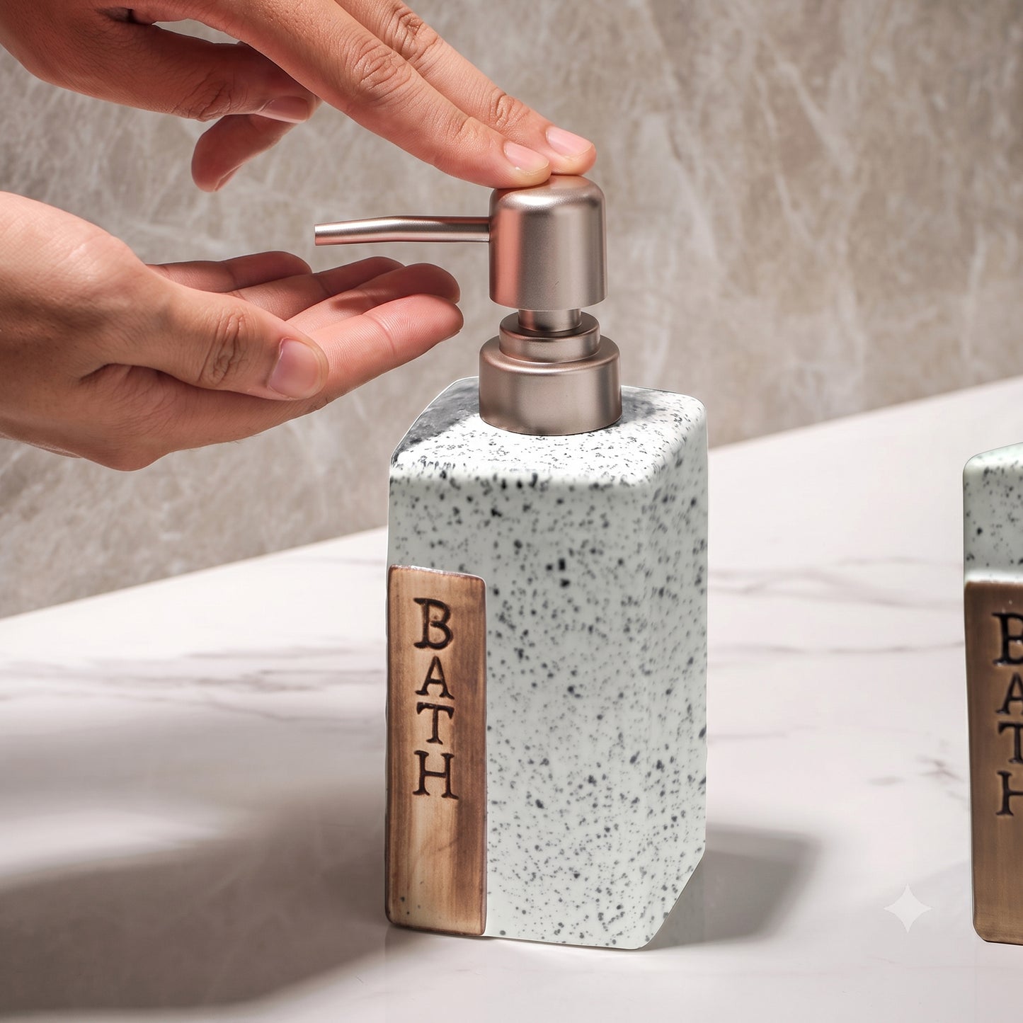 Modern Ceramic Bathroom Accessories Set (4 Pieces)