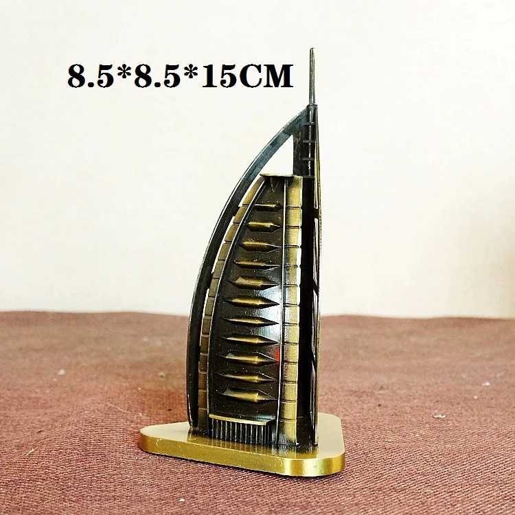 Burj Al Arab Metal Statue – Elegant Dubai Landmark Replica