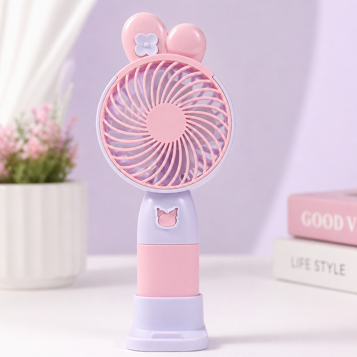 Mini Rechargeable Handheld Fan – Cute Portable Cooling Fan
