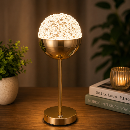 Rechargeable Woven Design LED Touch Lamp