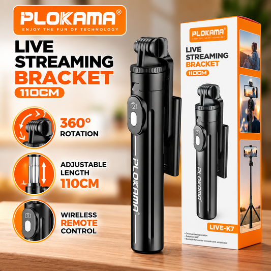 PLOKAMA LIVE-K7 Live Streaming Selfie Stick