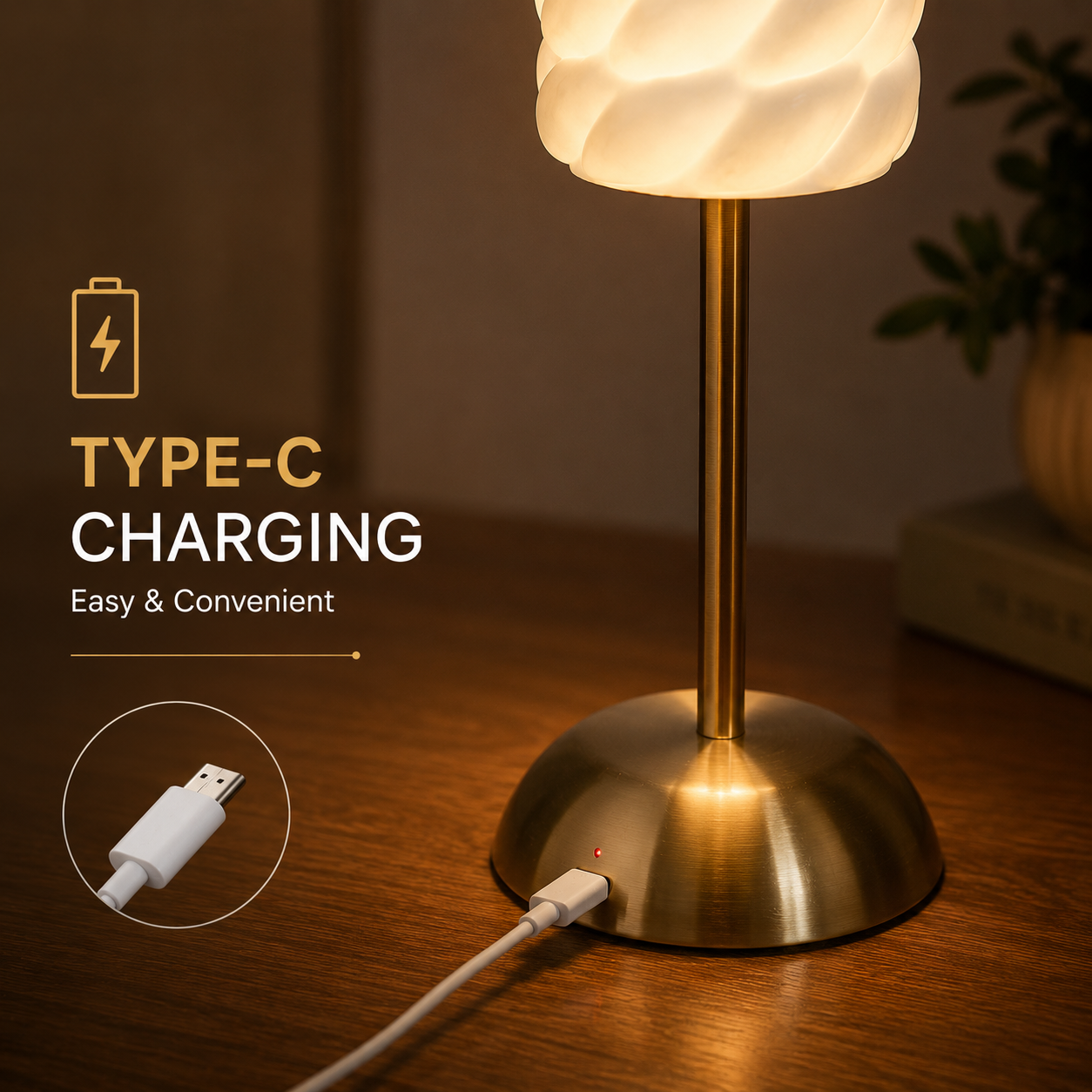 Cloud Glow Rechargeable 3-Color LED Table Lamp – Modern Touch Sense Light