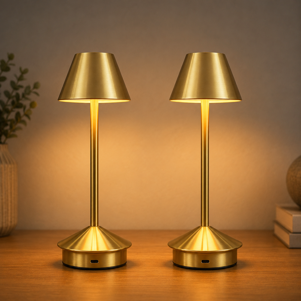 Nimbus Longneck Minimal Design LED Touch Table Lamp – Rechargeable Ambient Light