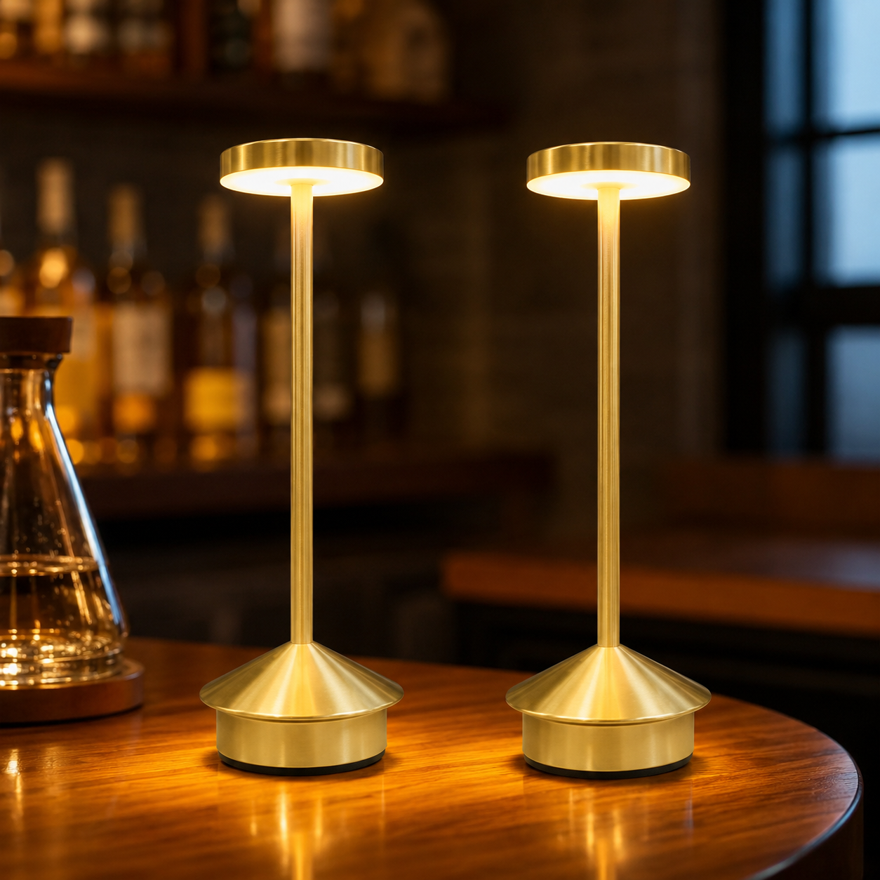 Nimbus Longneck Minimal Design LED Touch Table Lamp – Rechargeable Ambient Light