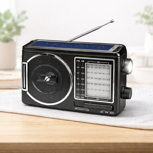 Portable FM/Bluetooth Radio with USB & TF Music Player (Model KTF-1646)