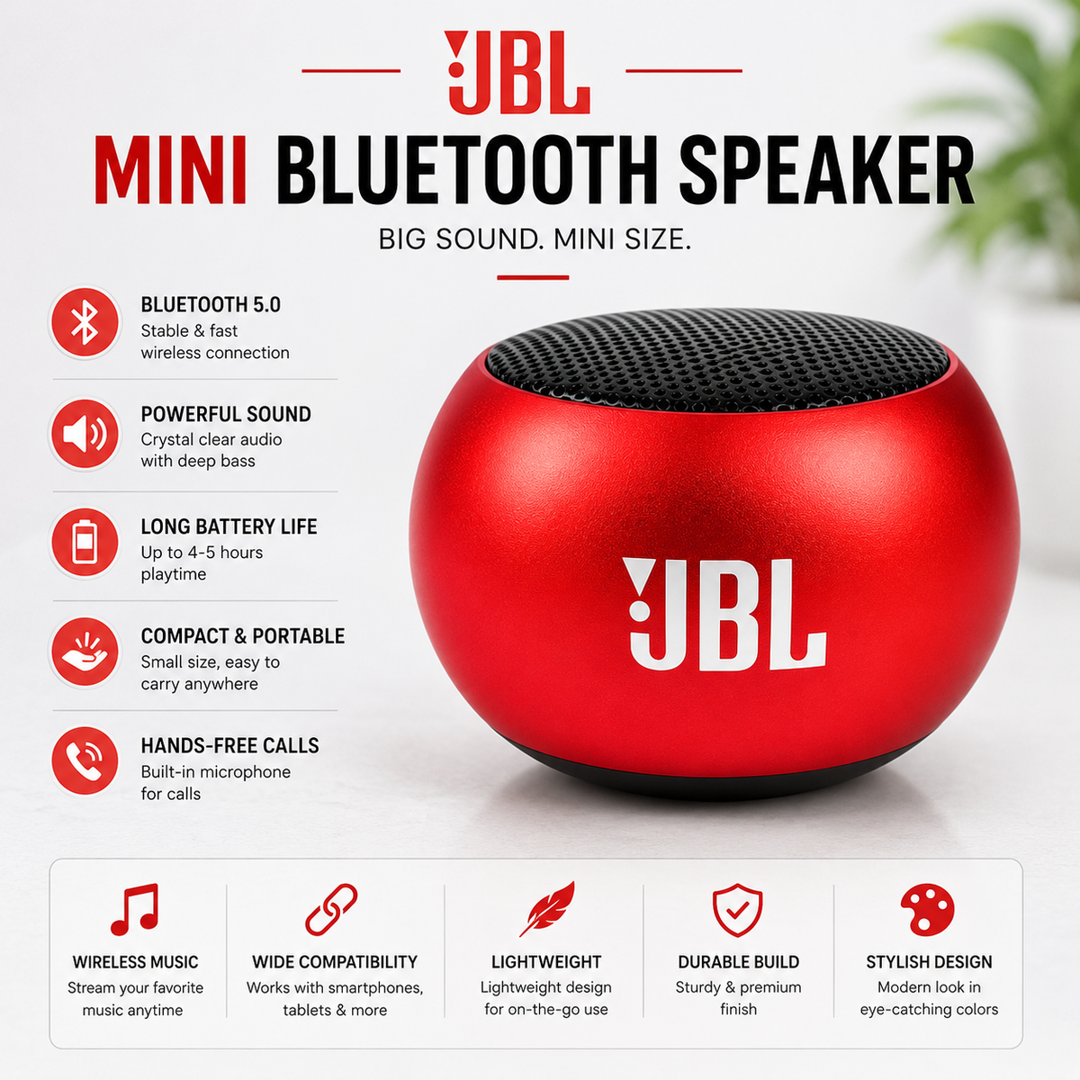JBL Mini Bluetooth Speaker – Portable Wireless Sound
