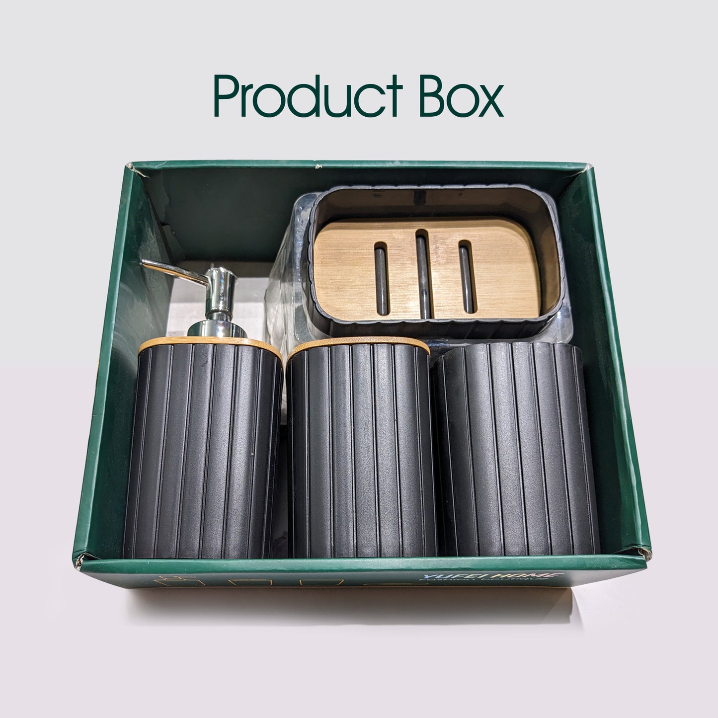 Modern Plastic Bathroom Accessories Set (4 Pieces)