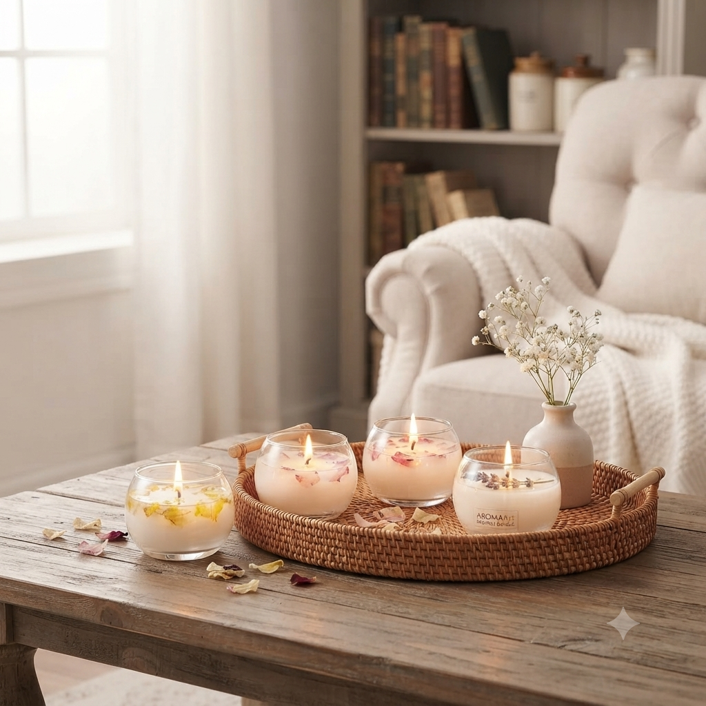 Floral Scented Candle Gift Set