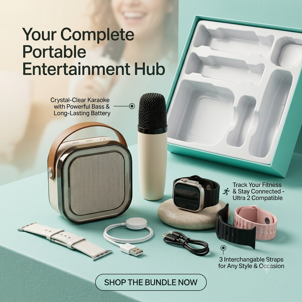 Smart Karaoke & Fitness Bundle – All-in-One Entertainment Set