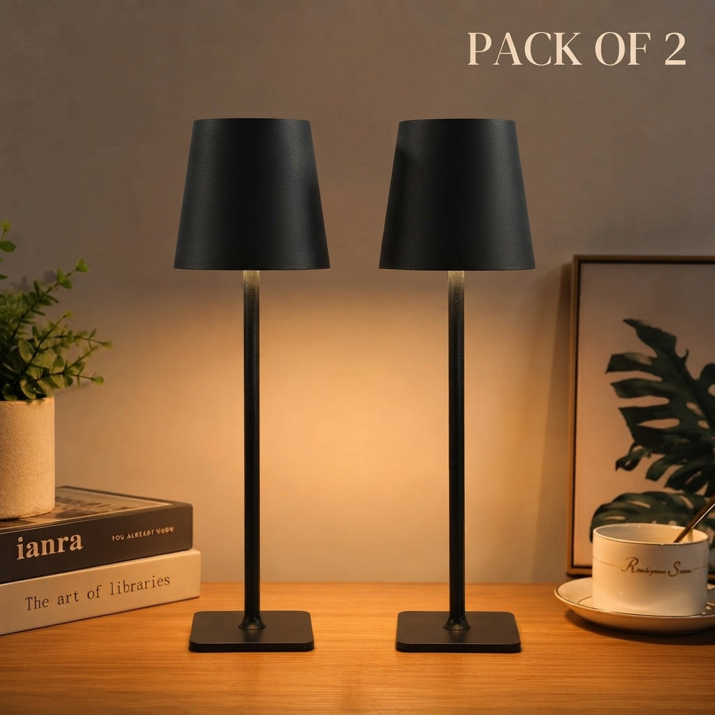Volt Lampshad LED Touch Lamp, Rechargeable – Ideal for Bedroom, Living Room, Office, or Cafe