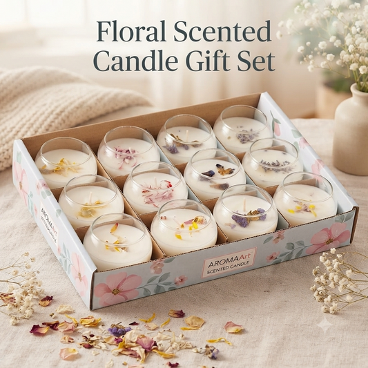 Floral Scented Candle Gift Set