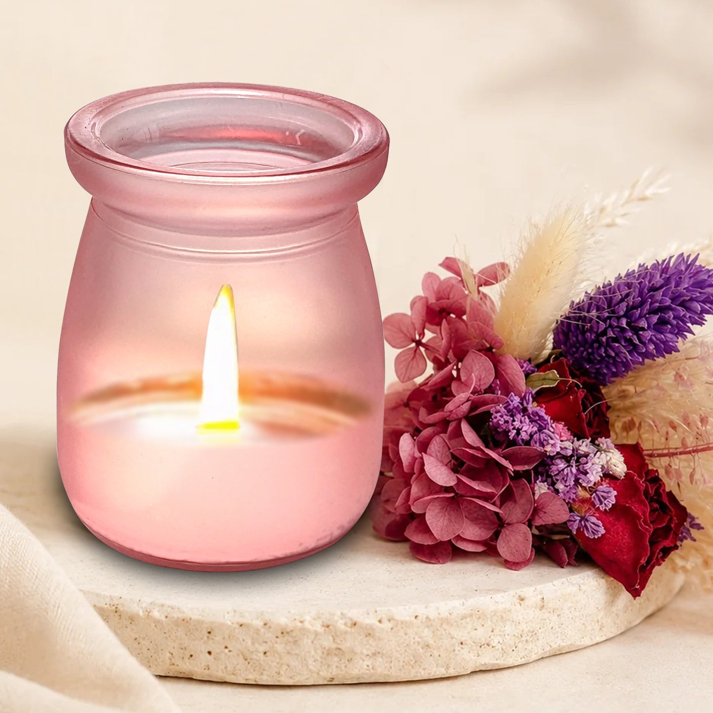 Mini Glass Jar Scented Candle with Cork Lid