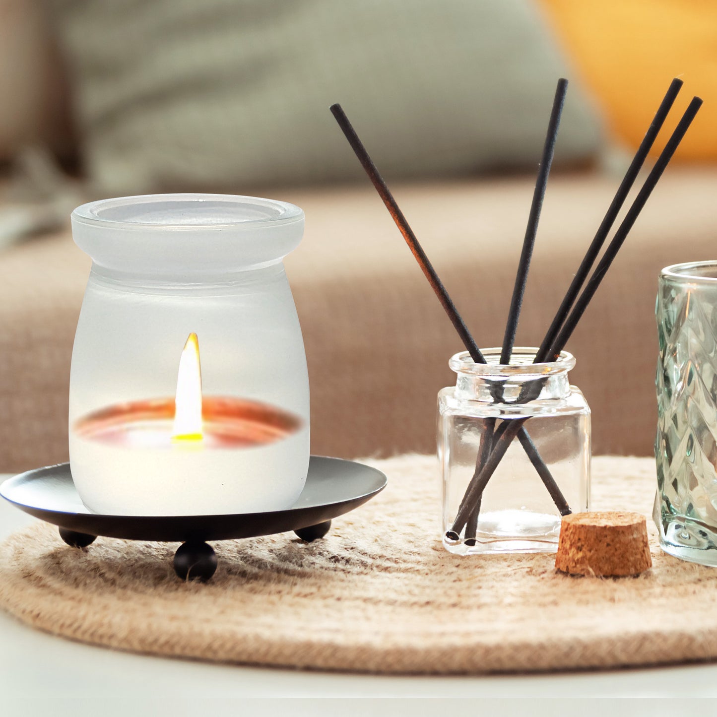 Mini Glass Jar Scented Candle with Cork Lid