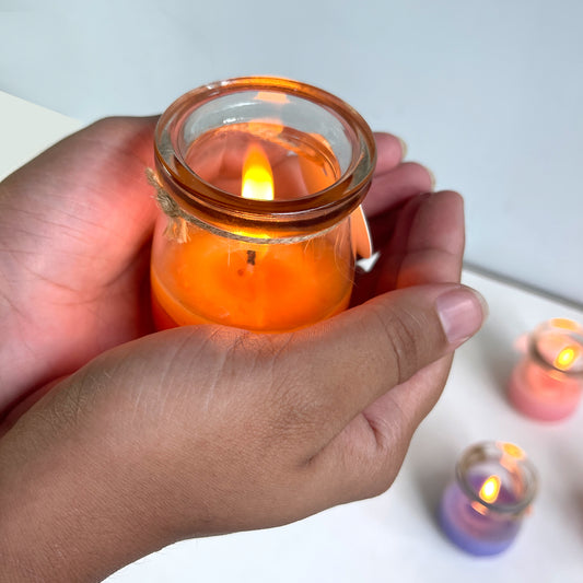 Mini Glass Jar Scented Candle with Cork Lid