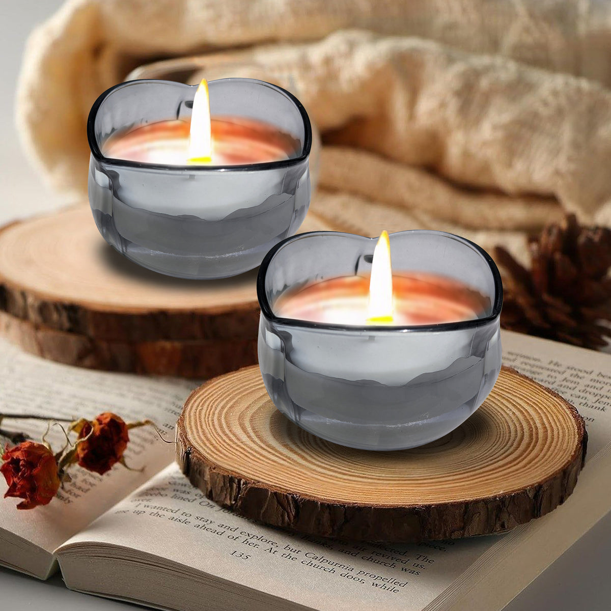 Luxury Glass Scented Candle with Lid