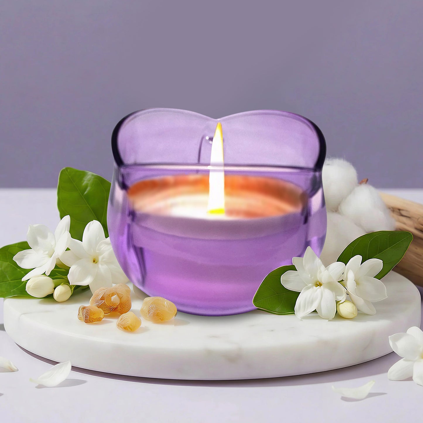 Luxury Glass Scented Candle with Lid