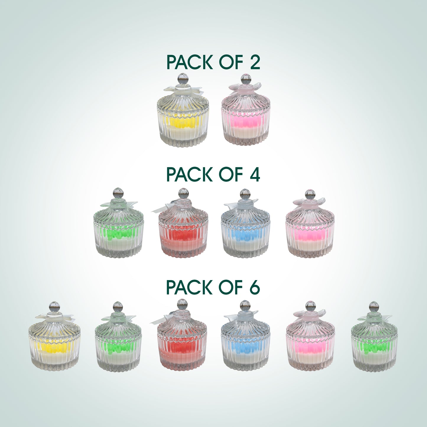 Decorative Glass Scented Candle with Lid