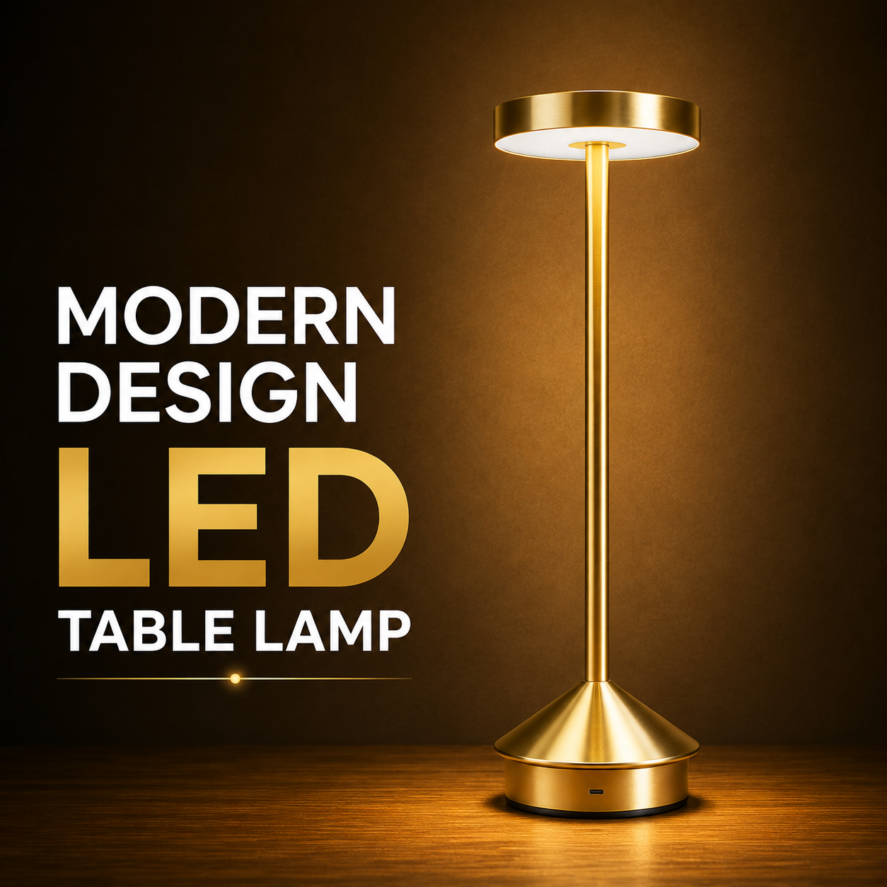 Nimbus Longneck Minimal Design LED Touch Table Lamp – Rechargeable Ambient Light