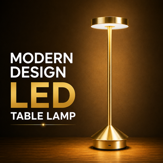New Modern Design LED Table Lamp – Touch Control USB Rechargeable Ambient Light