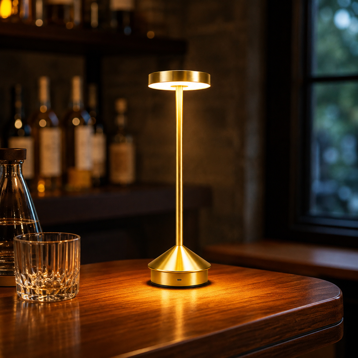 Nimbus Longneck Minimal Design LED Touch Table Lamp – Rechargeable Ambient Light