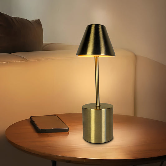 Rechargeable Retro-Style Longneck Metal Touch Lamps Perfect for Restaurants and Home Decor