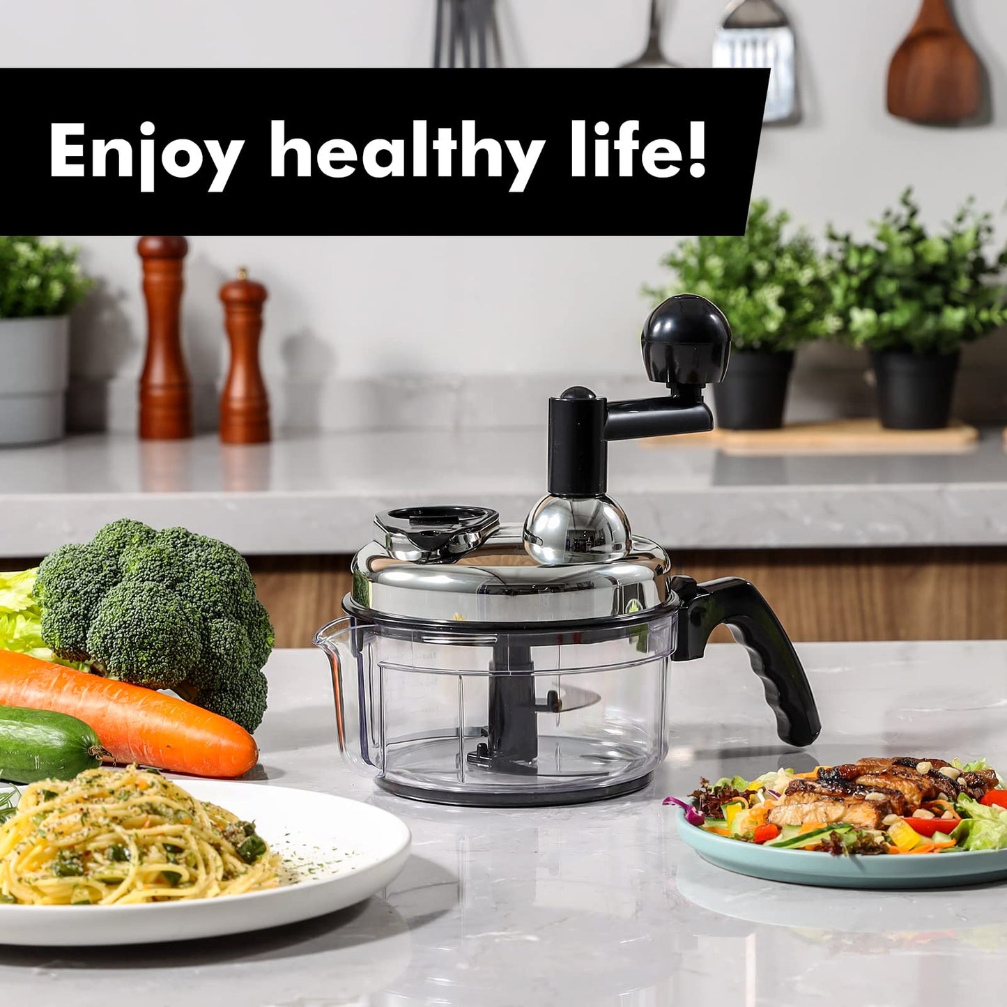 Manual Multifunctional Food Processor – Chop, Mix & Prep in Seconds!