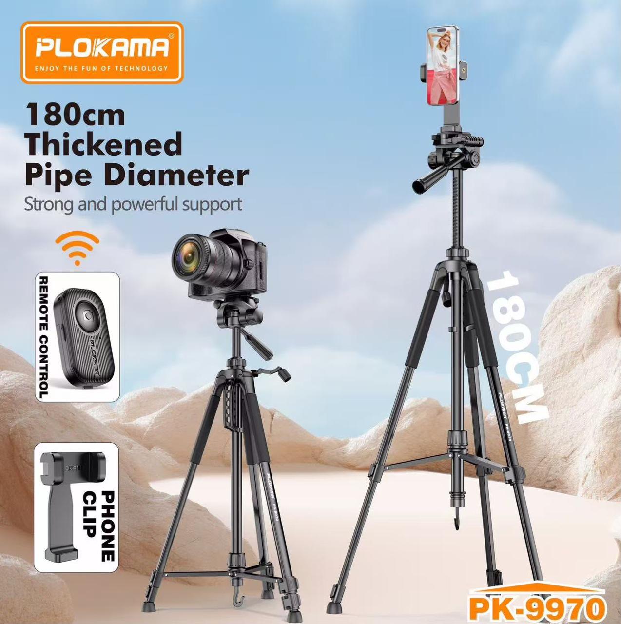 PLOKAMA PK-9970 360° Camera Tripod – 180CM