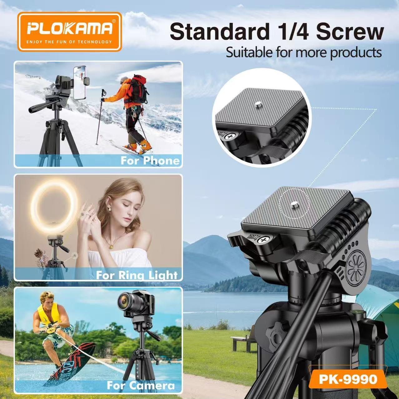 PLOKAMA PK-9990 Camera/Camcorder Tripod – 180CM