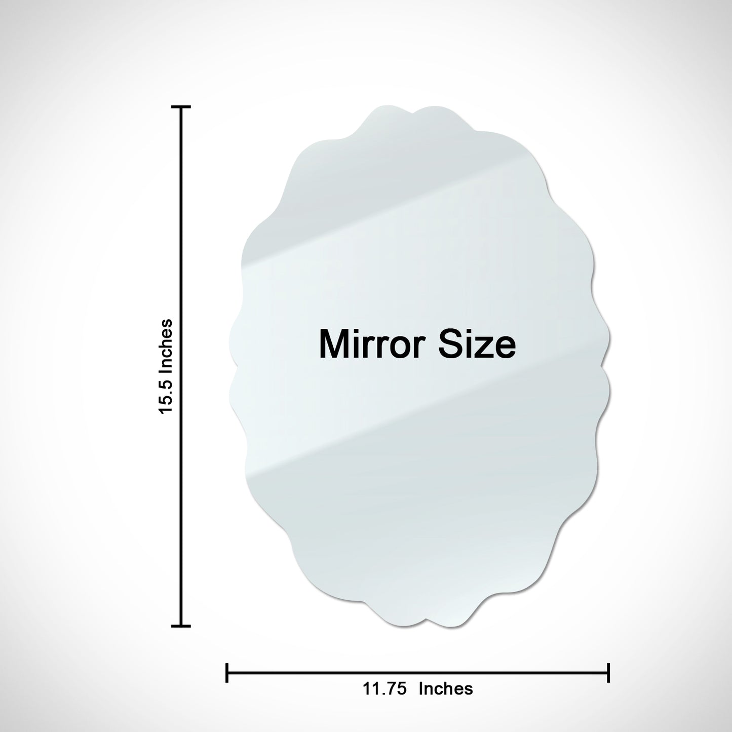Wall Mirror Stickers – Oval, Square & Wavy Designs